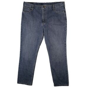 Carhartt Jeans Mens 42x32 Blue Straight Traditional Fit Denim 101496-420